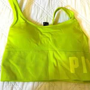 Bright Green Victoria Secret Pink sports Bra